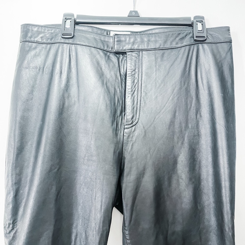 Vintage real soft leather straight legged pants